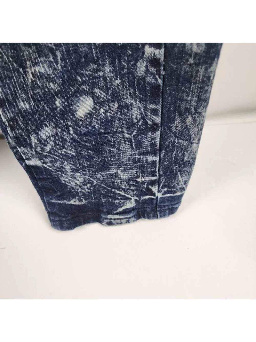 Dstrkt Jeans Mens 38x33 Blue Bleached Moto Biker Denim
